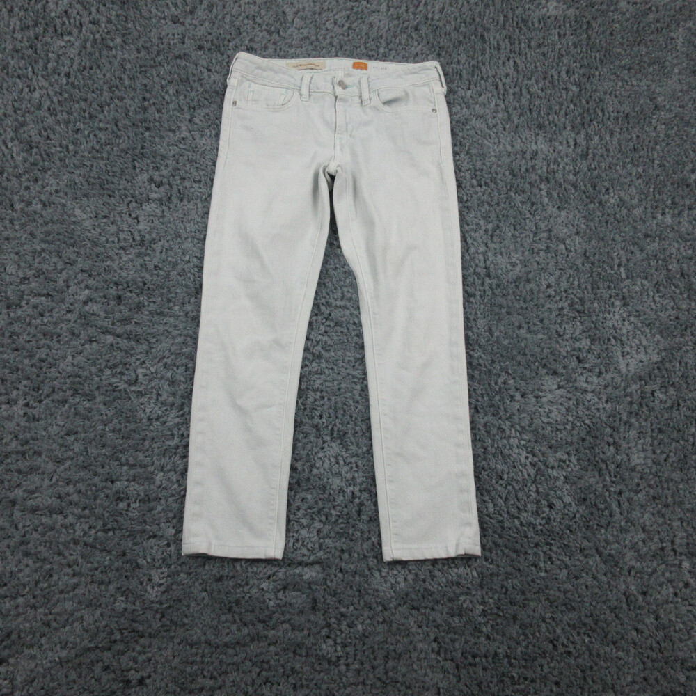 Pilcro Jeans Womens No 26 White Denim Ankle 28x24.5*